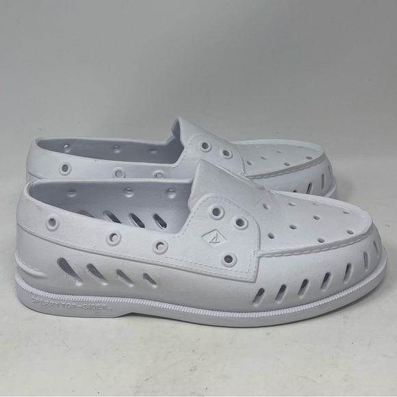Sperry Authentic Original Float Boat Shoes Womens 8 Mens 6 White Slip On - Picture 3 of 14